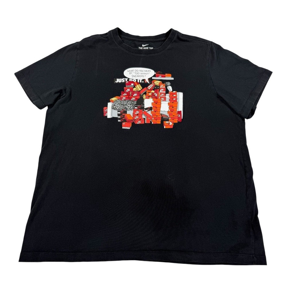 Nike Sneakerhead Graphic T Shirt XL Black Shoe Box Just Do It Cotton Tee
